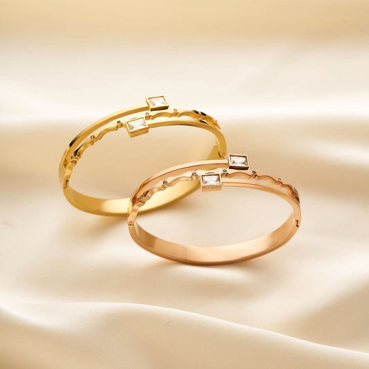 Two square diamond bracelets women's