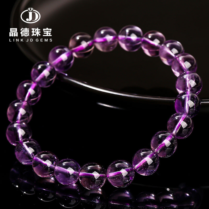 7A Natural Brazilian Ice Transparent Amethyst Bracelet