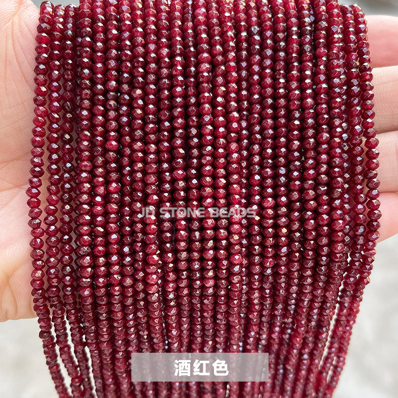 2 * 3Mm colorful chalcedony abacus beads loose beads