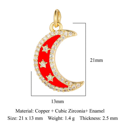 Star of David Copper Zirconia Pendant