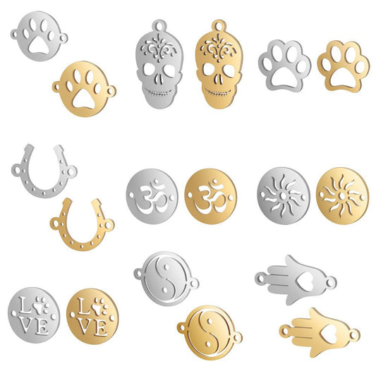 5 pcs/titanium steel jewelry connecting accessories