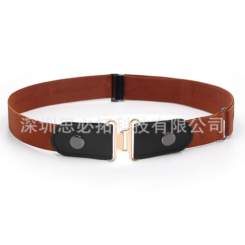Braided leather button belt