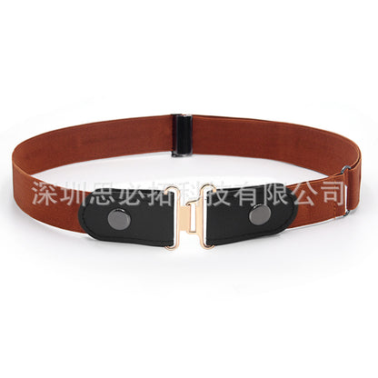 Braided leather button belt
