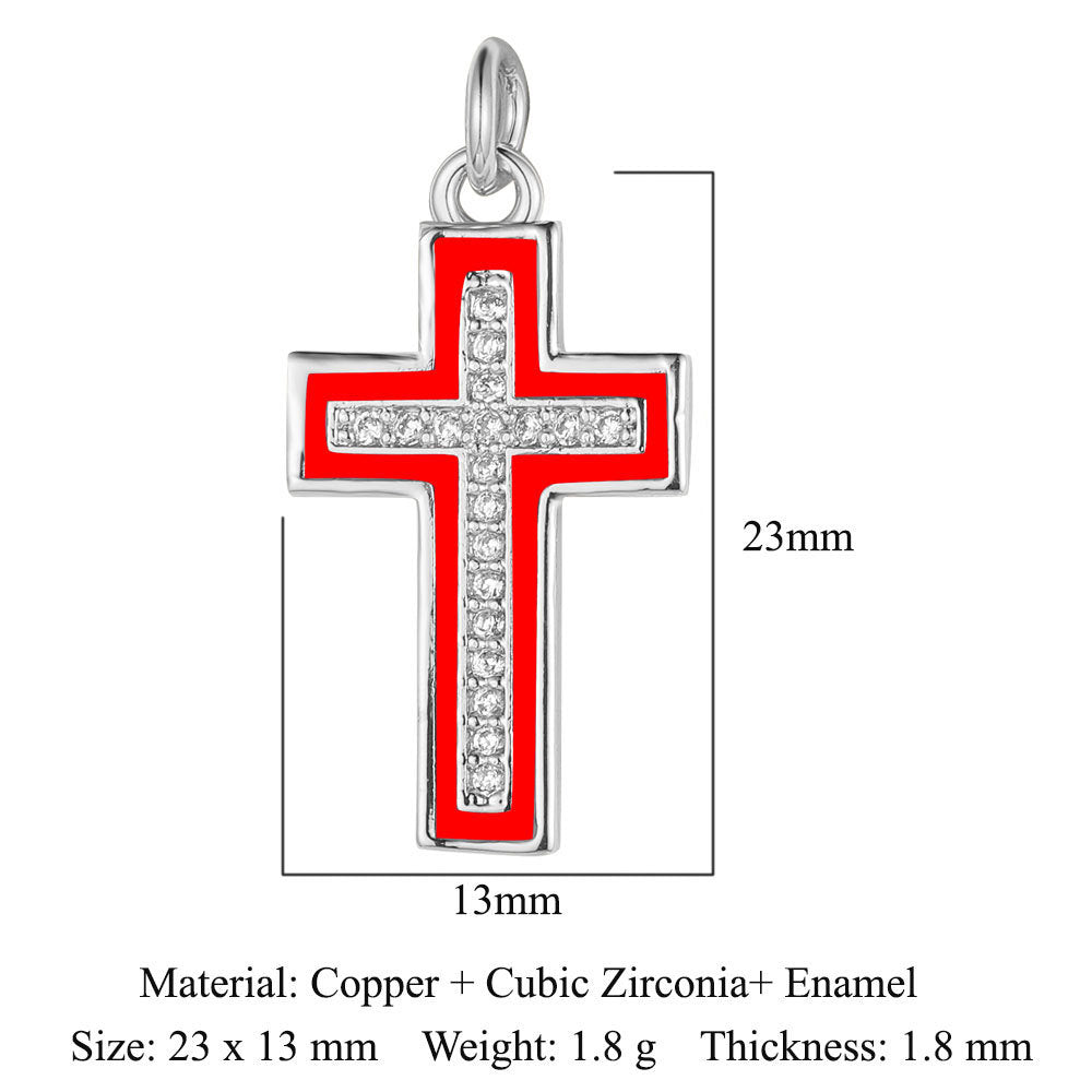 Colgante de cobre y circonita con ángel virgen 