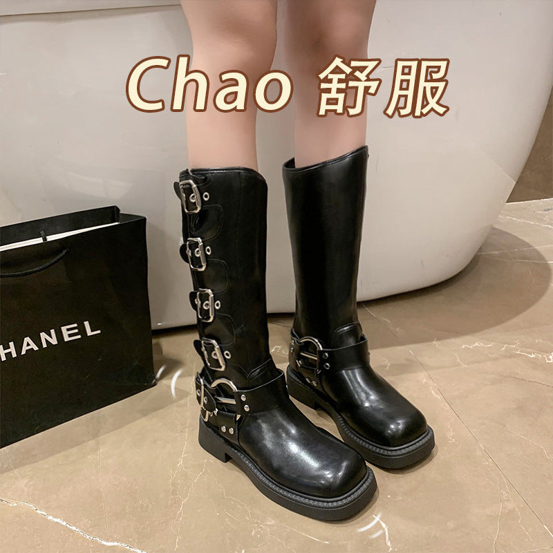 Vintage women's boots with thick heels
