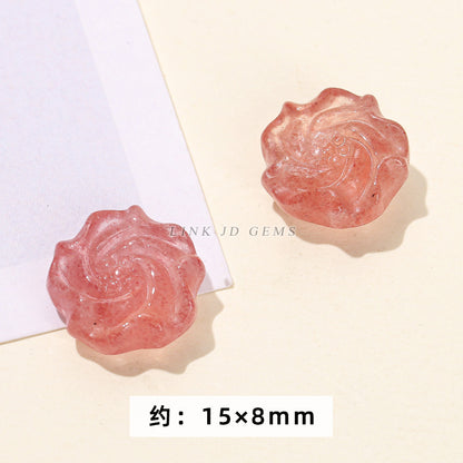 Gray Moonlight Pixiu Red Strawberry Crystal Pendant
