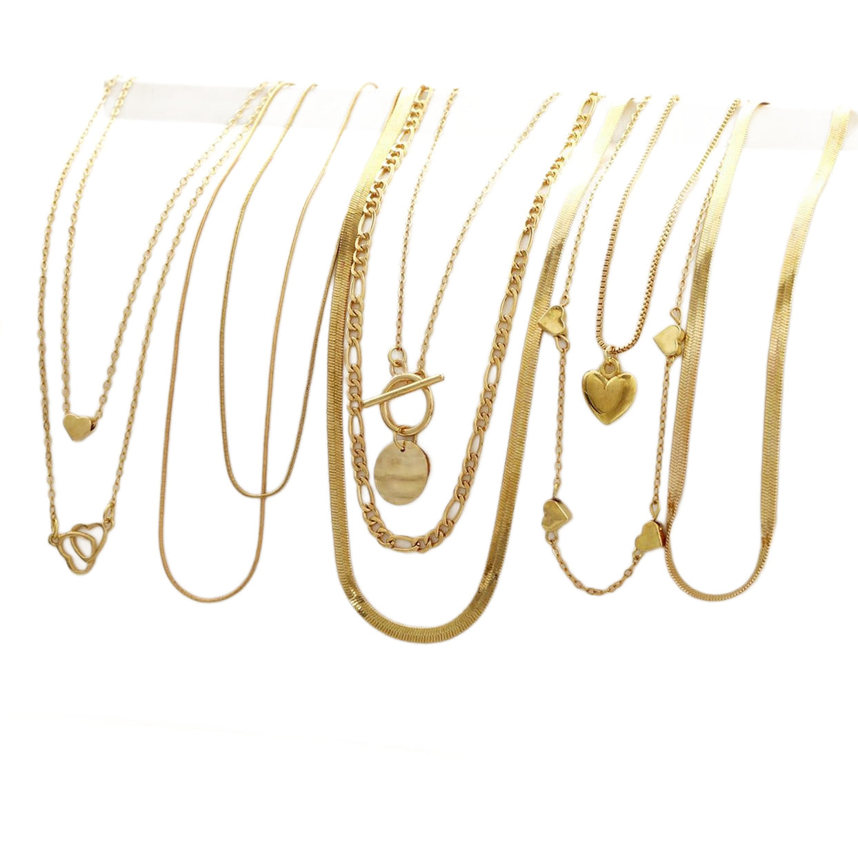 Multi-Layer Love Pendant Necklace Set