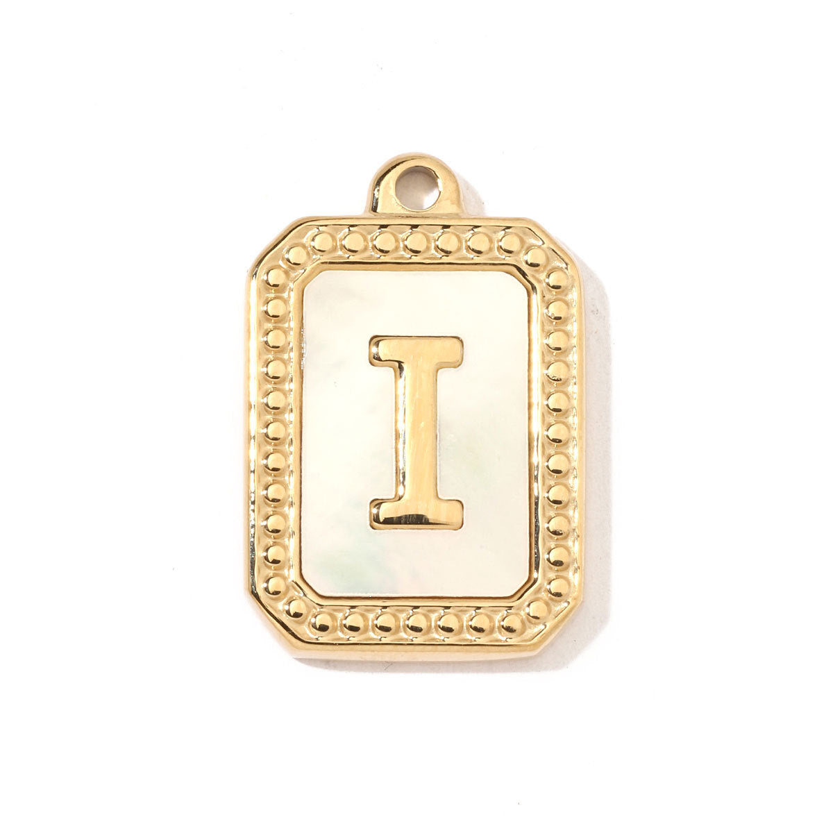 Type retro shell letter titanium steel pendant