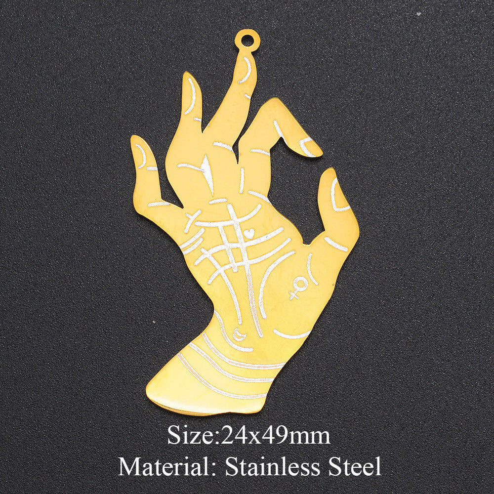 5 piezas/paquete, colgante de sol con forma de ojo de reloj de arena. 