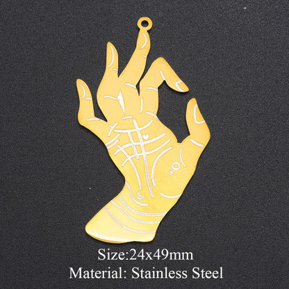 5 piezas/paquete, colgante de sol con forma de ojo de reloj de arena. 