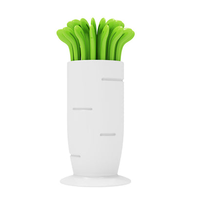 Tenedor de plástico desechable para fruta de rábano 