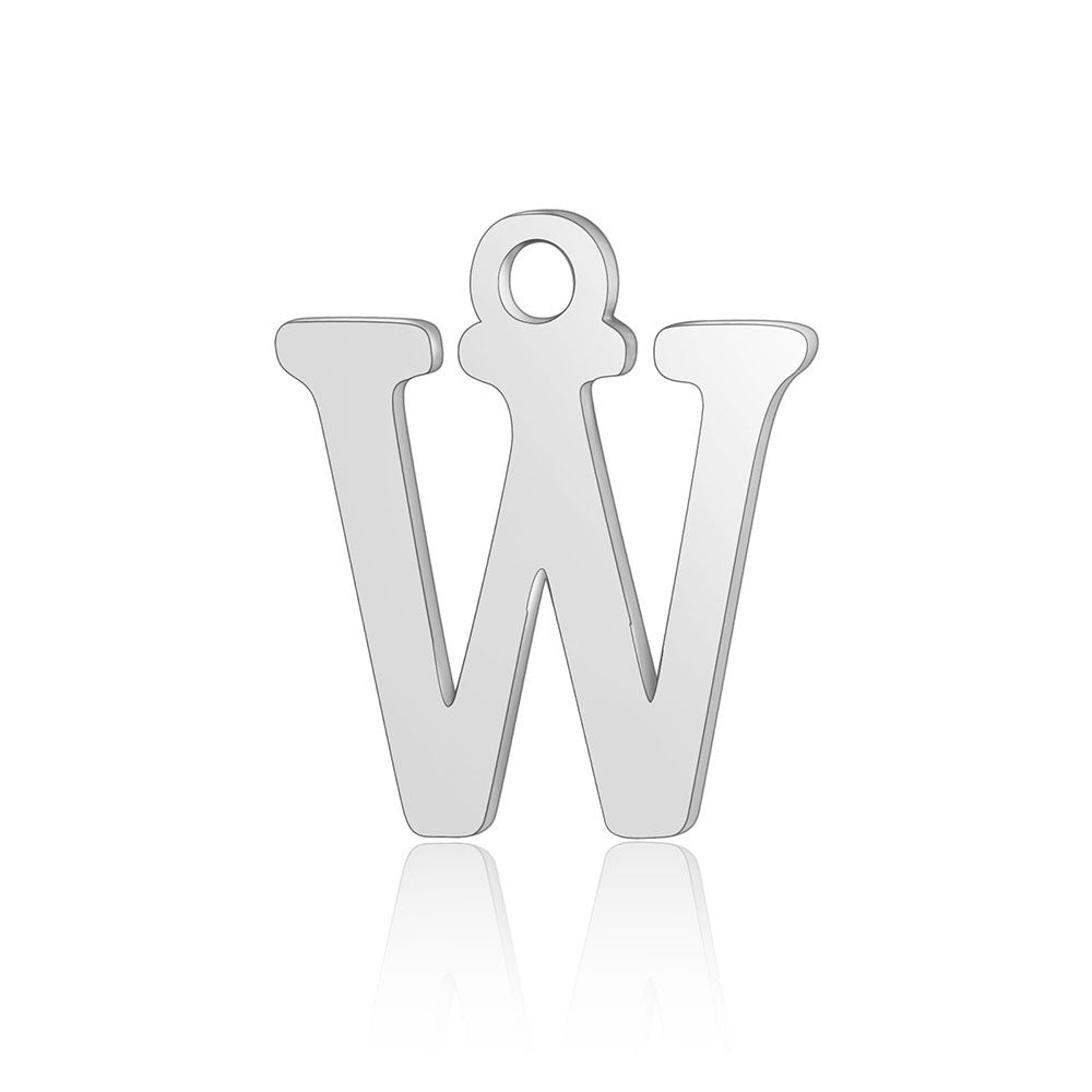 5 pcs/bag letter titanium steel pendant