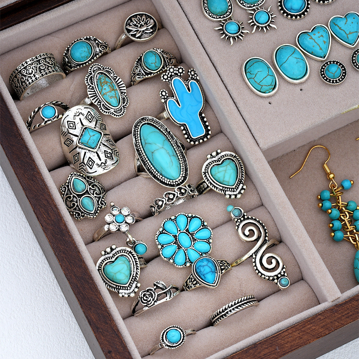 Silver Turquoise Jewelry Set