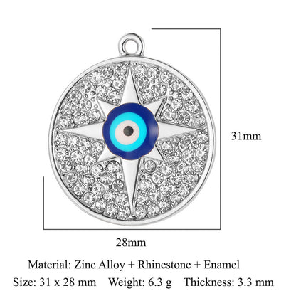 5 pcs/bag, palm eye, alloy necklace, earrings, pendant.