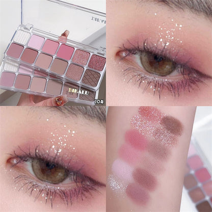 Paleta de sombras de ojos en tonos tierra mate de 12 colores 