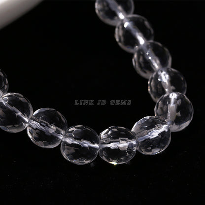 High quality faceted synthetic white crystal round beads loose beads