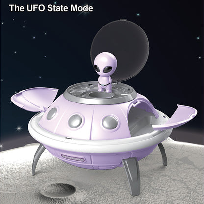 Disfraz de hamburguesa, herramientas médicas, mochila de almacenamiento con proyección de planeta OVNI, juguete para juego de imitación 