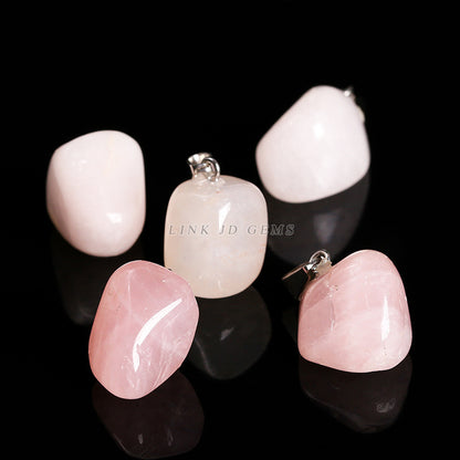 Amethyst rough stone square pendant.