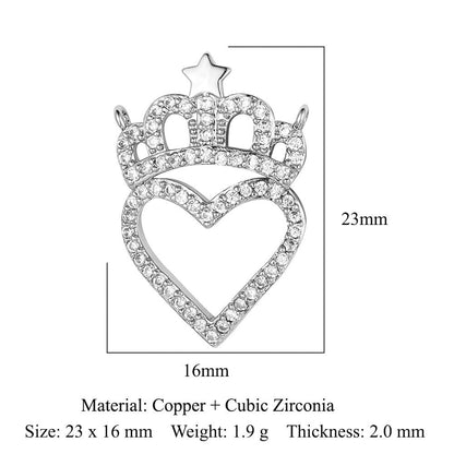 Copper zircon DIY jewelry connecting accessories
