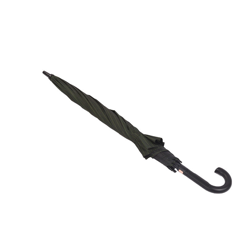 Automatic Long Handle Stripe Umbrella 8 Ribs Business