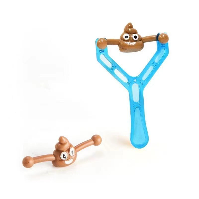 Novelty Funny Toy: Creative Poop Slingshot, Fecal Humor Relief Gag
