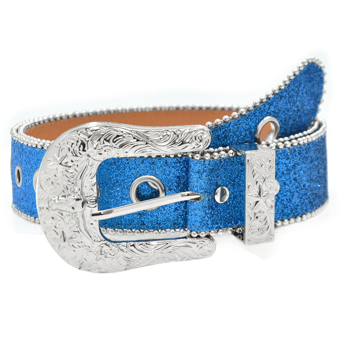 Rhinestone belt female ins wind wide belt