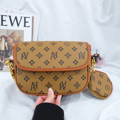 Vintage printed bag messenger bag