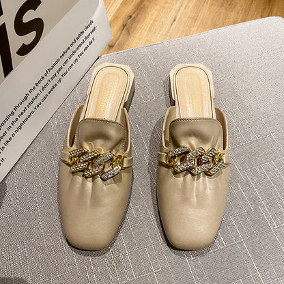 Chain beach sandals women