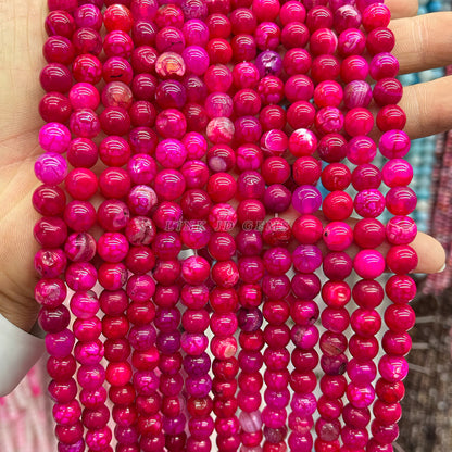 Colored fire agate loose beads