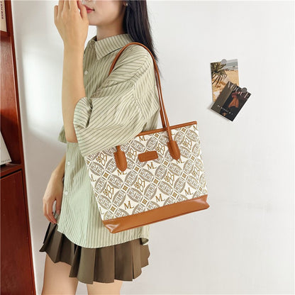 Alphabet Versatile Retro Shoulder Tote Bag