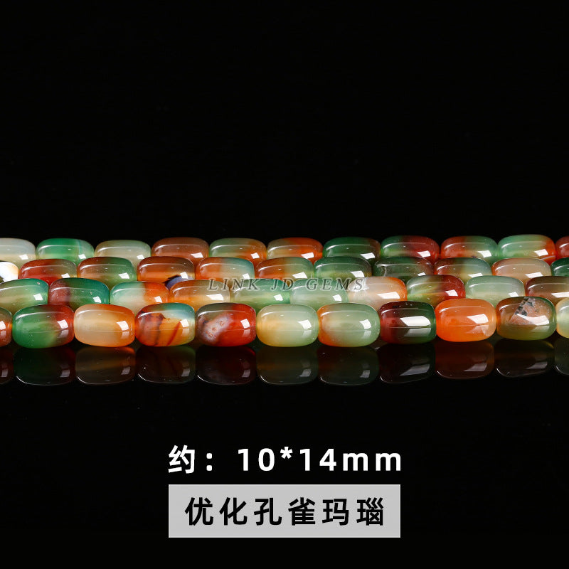 agate rice beads loose beads drum beads bucket beads DIY