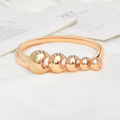 fashion Metal round buckle belt