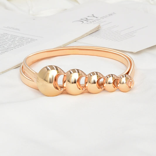 fashion Metal round buckle belt