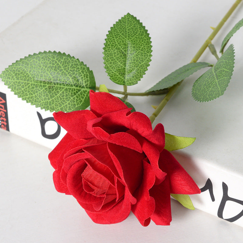 Simulation velvet rose corner rose flower