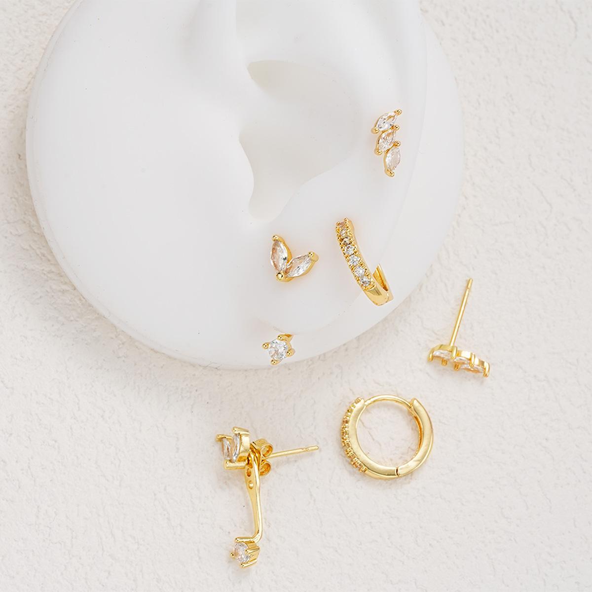 Zircon Circle Hoop Earrings