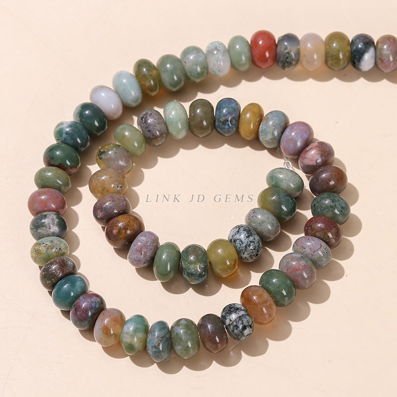 8 * 4 Natural Indian Agate Abacus Beads