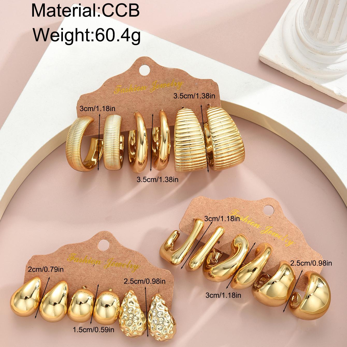 Irregular Water Drop Earring Set