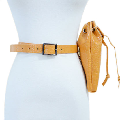 Crocodile pattern decorative purse belt
