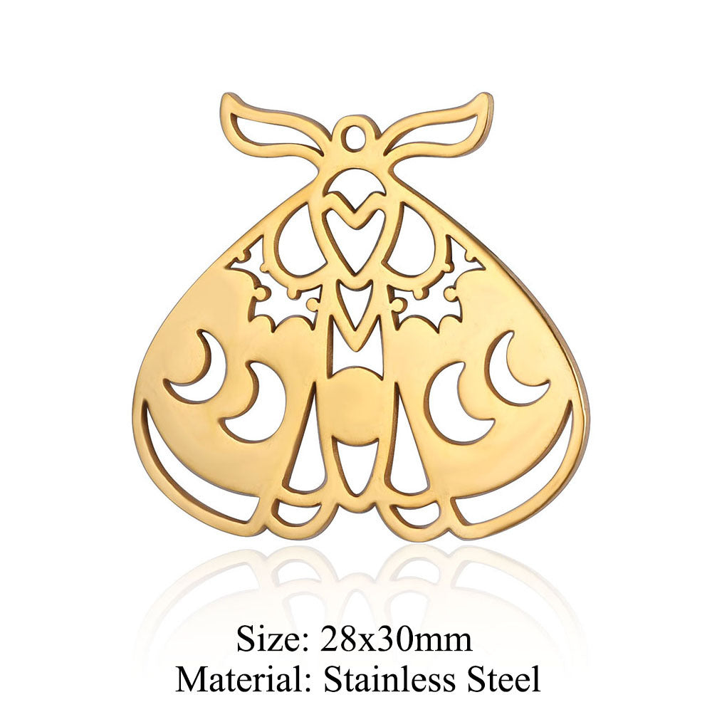 5 pcs/bag wings butterfly titanium steel pendant moth DIY