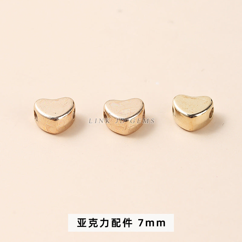 Gold-plated acrylic beads