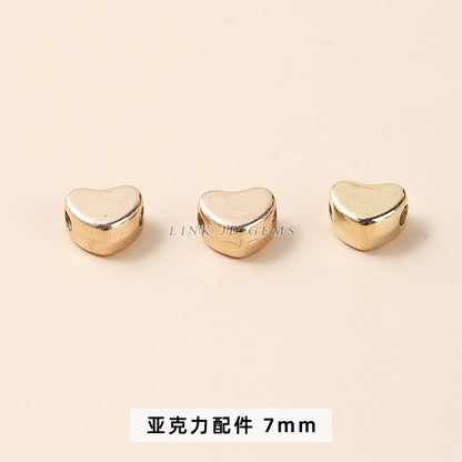 Gold-plated acrylic beads