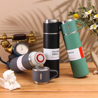 304 double-layer stainless steel straight thermos cup