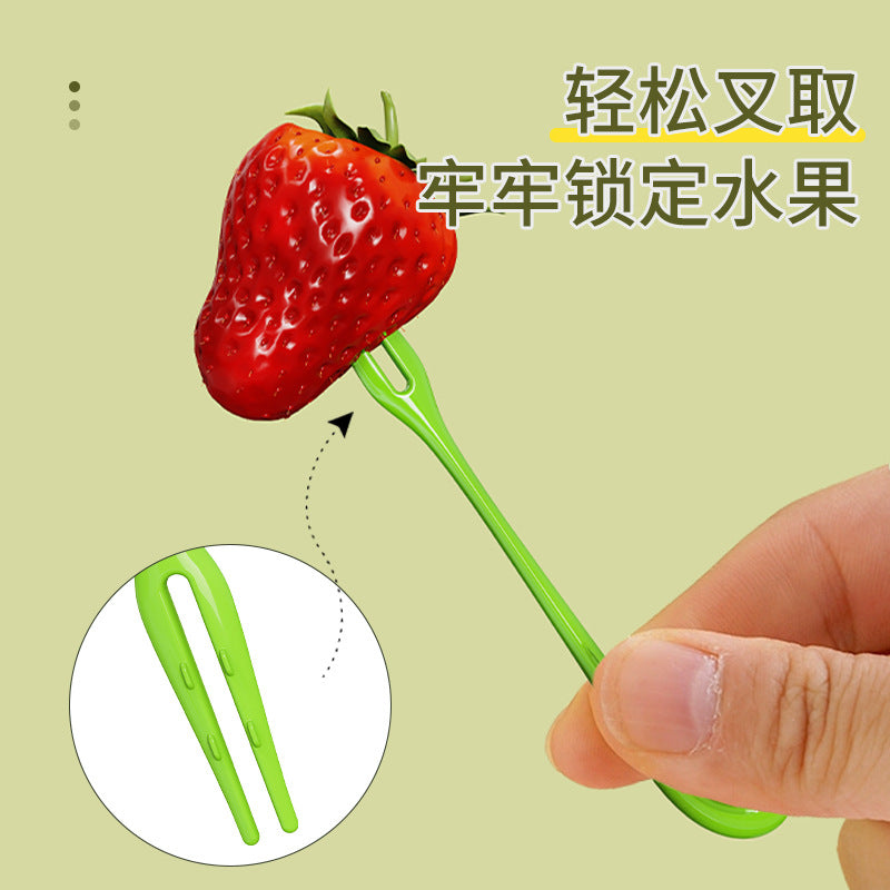 Tenedor de plástico desechable para fruta de rábano 