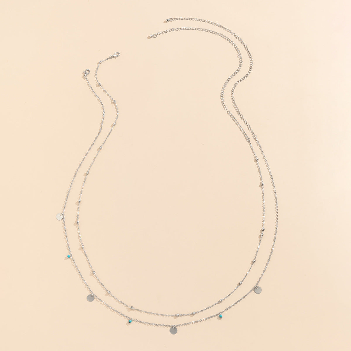 Tassel sequined double chain body chain waist chain