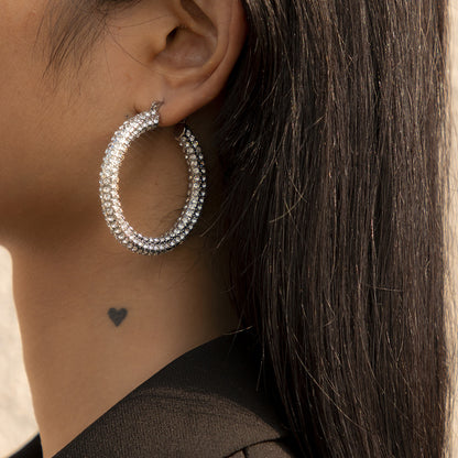 Pendientes vintage con forma de botón 