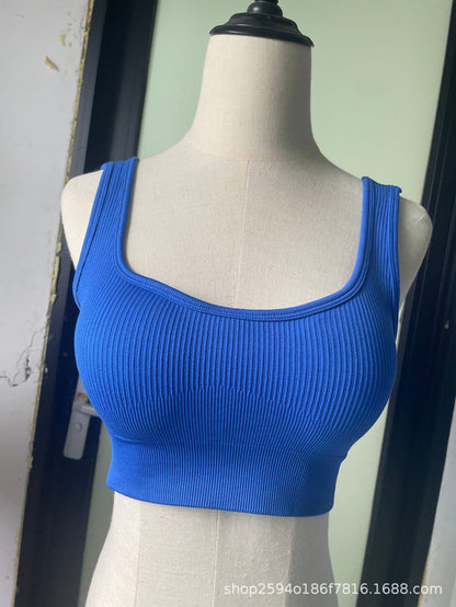 Traje de yoga sin costuras Ropa interior deportiva en forma de U 