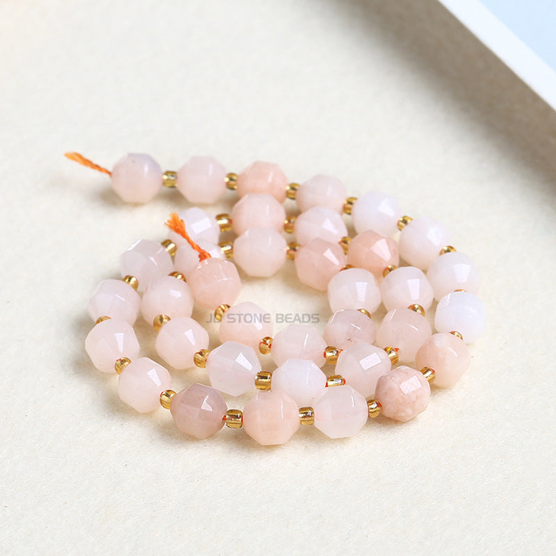 Crystal agate cut olive beads loose beads