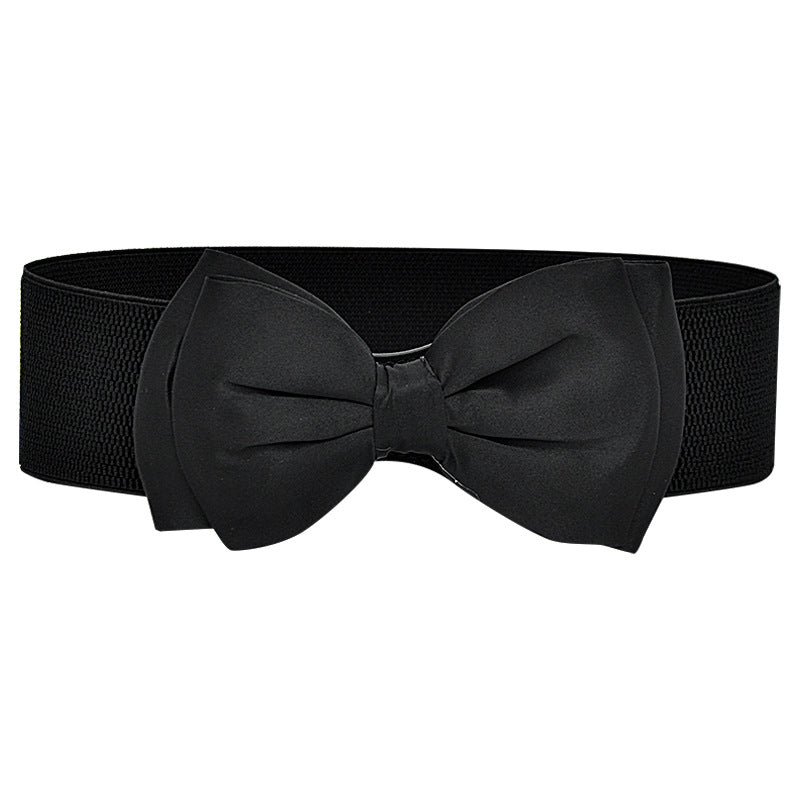 Chiffon bow elastic belt