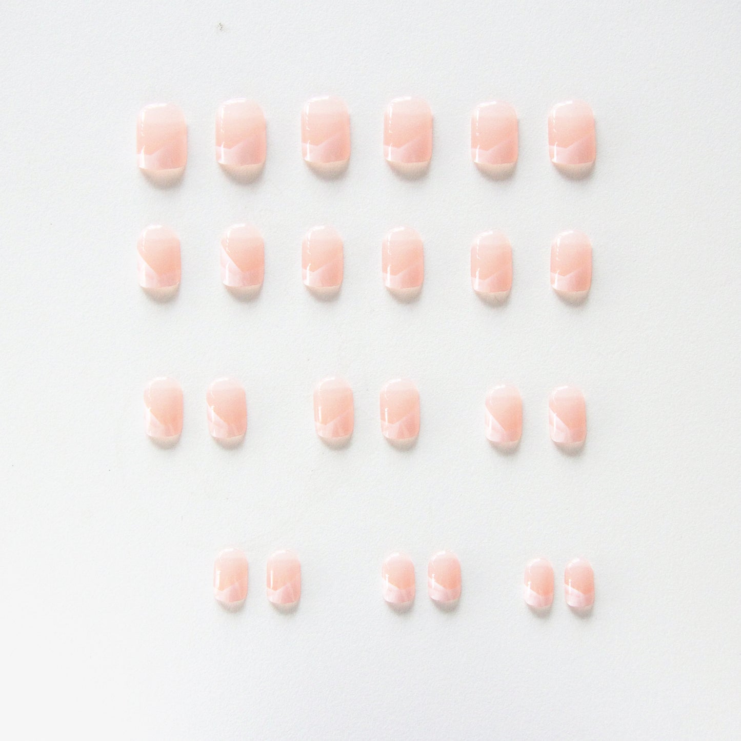 Wearable Net-Slash French Style Nude Removable Nails
