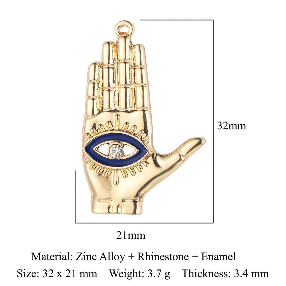 5 pcs/pack, dripping eyes, hang tags, alloy necklaces, pendants.